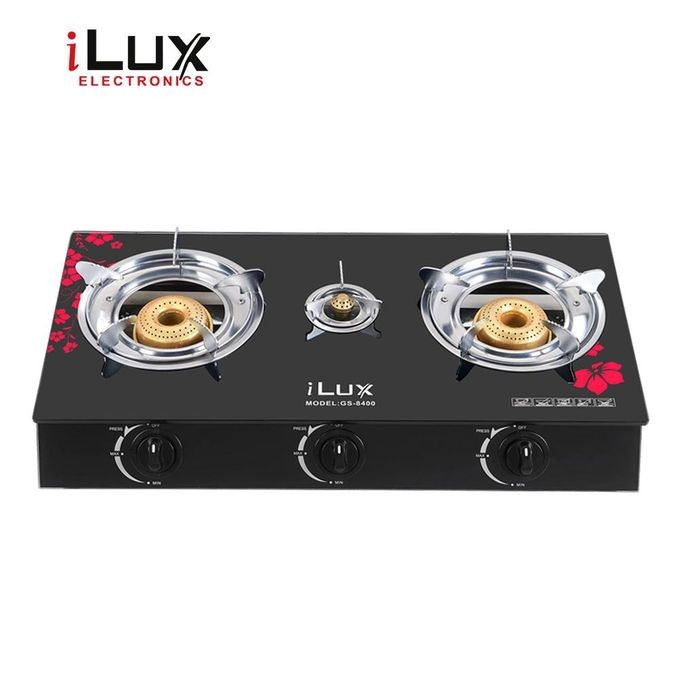 Ilux Cuisinière à Gaz 3 Feux– Allumage Automatique